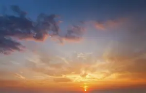Evening Sun Setting Impressions: Evening sky with dramatic clouds