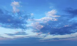 Evening Sky Landscape Impressions: Evening sky with dramatic clouds