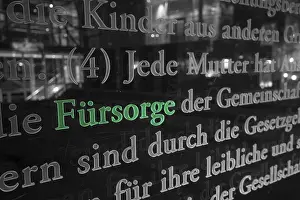 Close Up Detail Image Impressions: Extract from the German Basic Law