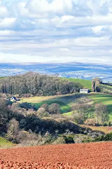 British Countryside Impressions: Fields and Farmlands over Devon