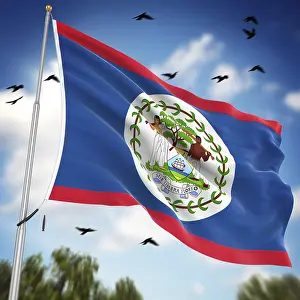 Impressions de Drapeau du Belize, C'est une image générée par ordinateur et rendue en 3D Belize Impressions: Drapeau du Belize, C'est une image générée par ordinateur et rendue en 3D.