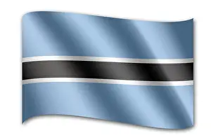 Computer Graphic Flag Impressions: Flag of Botswana