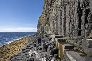 Staffa Island Scotland Impressions: Footpath with steps