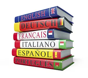 Education Learning Impressions: Foreign language study concept background