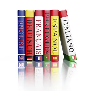 Educational Institution Concept Impressions: Foreign language study concept background