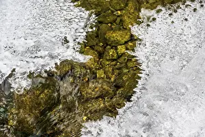 Eroded Rock Formations Europe Impressions: Forms and structures of ice on water