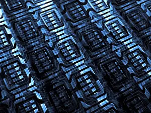 Art Numérique Impressions: Texture fractale - image informatique abstraite générée par ordinateur.