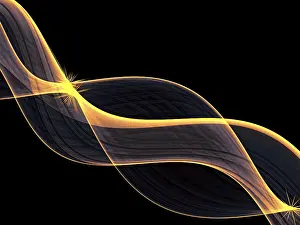 Fractal Technology Background Impressions: Fractal wave - abstract computer-generated image