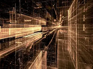 Abstract Computer Generated Image Impressions: Futuristic structure - abstract computer-generated image