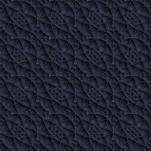 Mosaic Art Concept Impressions: Geometric star pattern, vector background