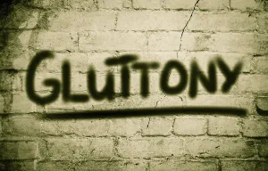 Symbolic Lettering Impressions: Gluttony Concept