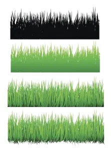 Empty Uninhabited Scene Impressions: Grass vector, with seamless edge