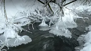 Central Europe Wintry Scenes Impressions: Greiz, Thuringia, Triebitzbach