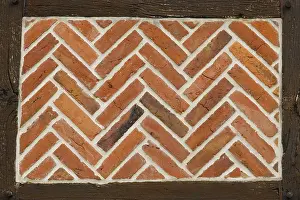 European Half Timbering Impressions: Half-timbered facade with brick pattern