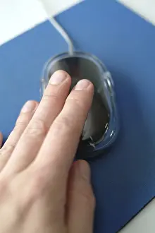Data Transmission Technology Impressions: Hand on computer mouse