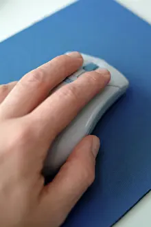 Electronic Technology Impressions: Hand on computer mouse