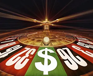 Las Vegas Tourist Attraction Impressions: high resolution 3D rendering of a roulette