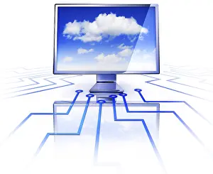 Cloud Computing Concept Impressions: High resolution rendering of a cloud computing concept