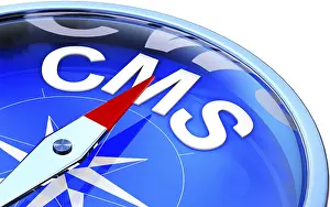 Data Transmission Security Impressions: high resolution rendering of a compass with a CMS icon
