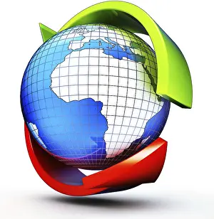Renewable Energy Solutions Impressions: high resolution rendering of a global concept