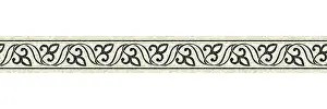 Horizontal Tile Design Impressions: Horizontal border mosaic tiles, vector pattern