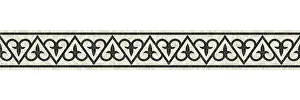 Ornate Decorative Items Impressions: Horizontal border mosaic tiles, vector pattern