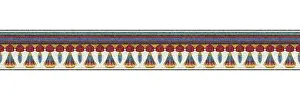 Mosaic Border Tiles Impressions: Horizontal border mosaic tiles, vector pattern