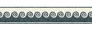 Horizontal Tile Design Impressions: Horizontal border mosaic tiles, vector pattern