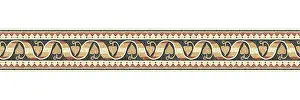 Ornate Interior Design Impressions: Horizontal border mosaic tiles, vector pattern