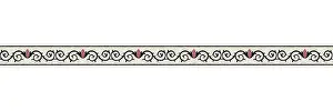 Horizontal Tile Design Impressions: Horizontal border mosaic tiles, vector pattern