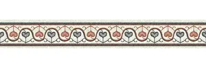 Mosaic Border Tiles Impressions: Horizontal border mosaic tiles, vector pattern