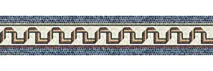 Mosaic Border Tiles Impressions: Horizontal border mosaic tiles, vector pattern