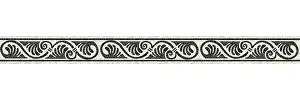 Horizontal Tile Design Impressions: Horizontal border mosaic tiles, vector pattern