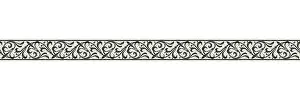 Ornate Interior Design Impressions: Horizontal border mosaic tiles, vector pattern