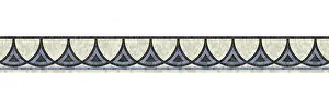 Mosaic Border Tiles Impressions: Horizontal border mosaic tiles, vector pattern