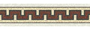Mosaic Border Tiles Impressions: Horizontal border mosaic tiles, vector pattern