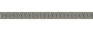Mosaic Border Tiles Impressions: Horizontal border mosaic tiles, vector pattern