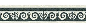 Mosaic Border Tiles Impressions: Horizontal border mosaic tiles, vector pattern