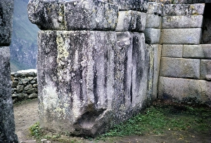 South American Ruins Impressions: Huge stone blocks used in Inca masonry