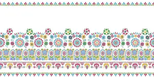 Hungarian Embroidery Pattern Impressions: Hungarian vector embroidery pattern for borders
