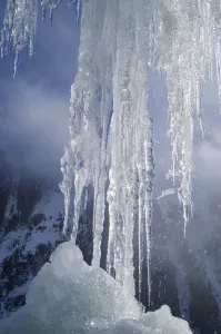 Frozen Winter Scene Impressions: Icicles