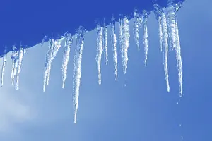 Empty Waterfront Scene Impressions: Icicles