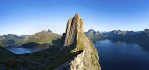 Segla Mountain Norway Impressions: Iconic mountain Segla with steeply sloping cliffs