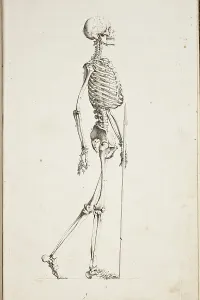 Human Skeleton Illustration Impressions: Illustration of a human skeleton