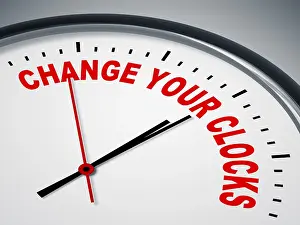 Time Management Tips Impressions: An image of a nice clock with change your clocks