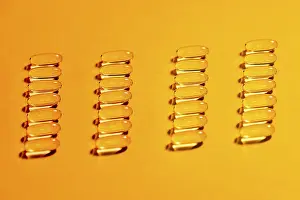 Vitamin Supplements Impressions: The image showcases multiple rows of clear