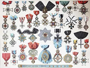 Vintage Historical Illustration Impressions: The most important orders and decorations