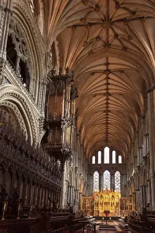 British Tourist Attraction Impressions: Interior View of Ely Cathedral