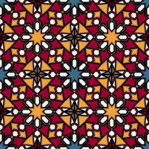 Symmetrical Graphic Design Impressions: Islamic geometric seamless vector pattern
