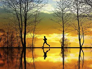 Deserted Jogging Trail Impressions: Jogging
